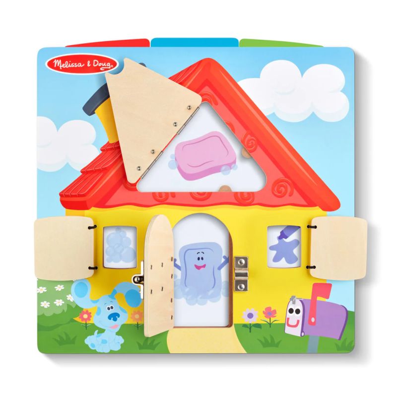 Tablă de activități din lemn Melissa & Doug – Enigmele lui Blue
