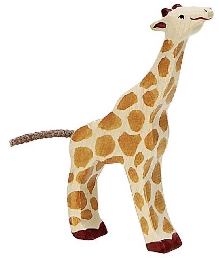 Figurină din lemn Holztiger - Girafă mică de pășunat