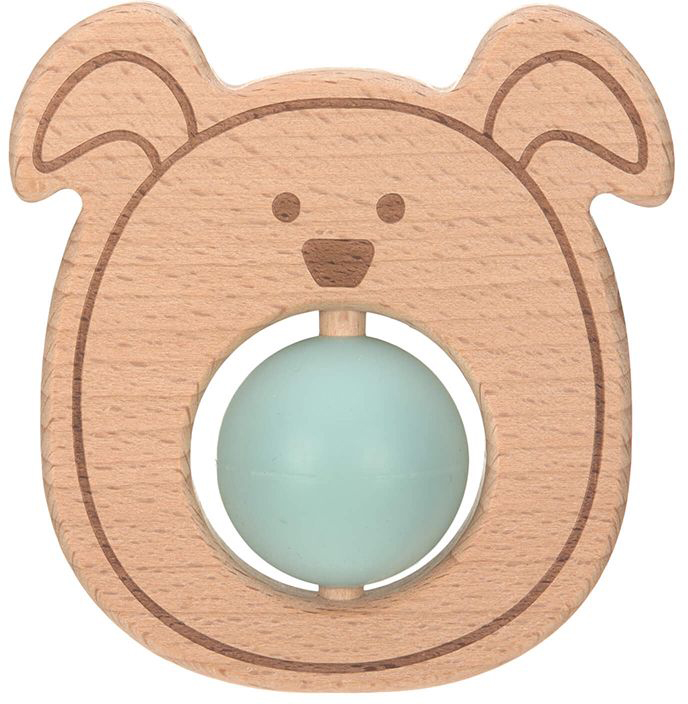 Inel gingival Lassig - Little Chums Dog, albastru
