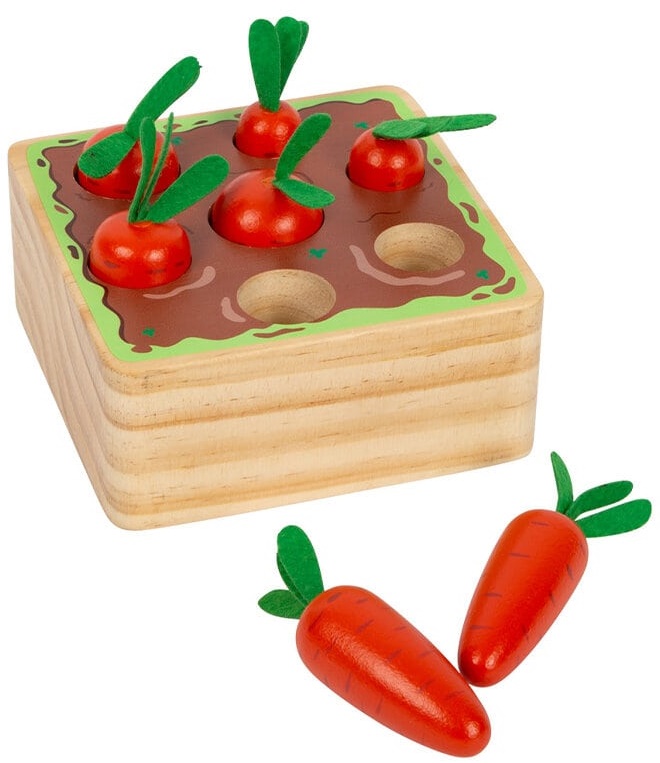 Joc de lemn Small Foot - Găsiți locul potrivit pe morcov