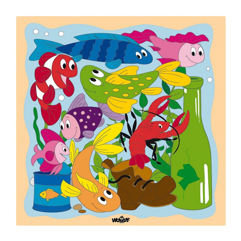 Set de joaca din lemn Woody - Pescuit magnetic II