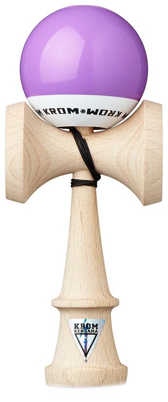 Joc de dexteritate din lemn KROM Kendama - Pop LOL Kendama, violet