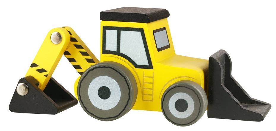 Jucărie din lemn 2 în 1 Orange Tree Toys - Excavator și colector, galben