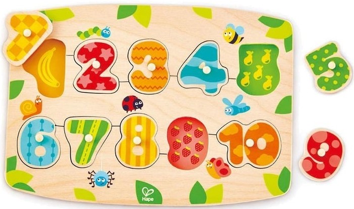 Jucarie din lemn Hape - Puzzle cu cifre