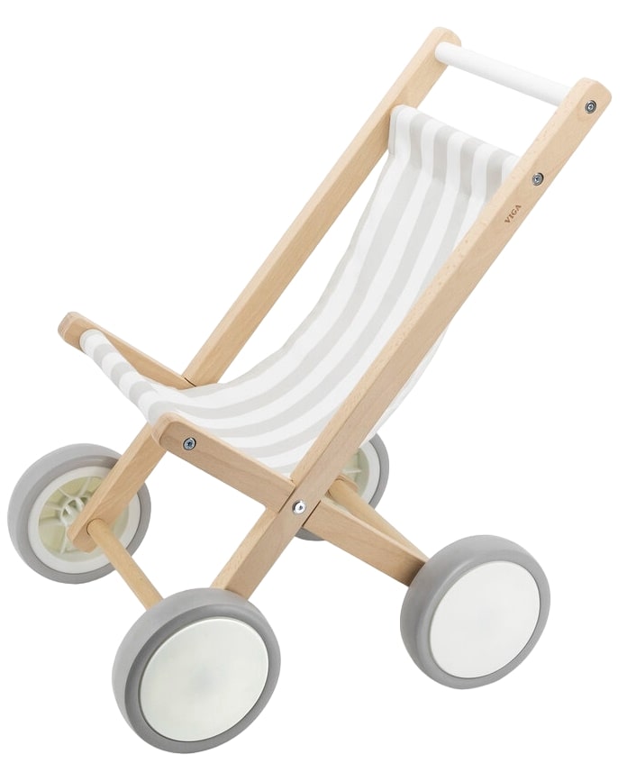 Jucărie din lemn Viga Toys - Cărucior pentru păpuși