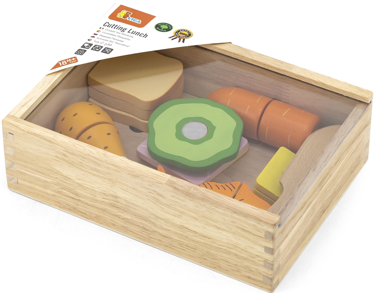 Jucărie din lemn Viga Toys - Cutie de prânz cu accesorii