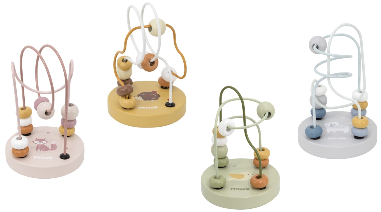 Jucărie din lemn  Viga Toys PolarB - Spirală cu mărgele, sortiment