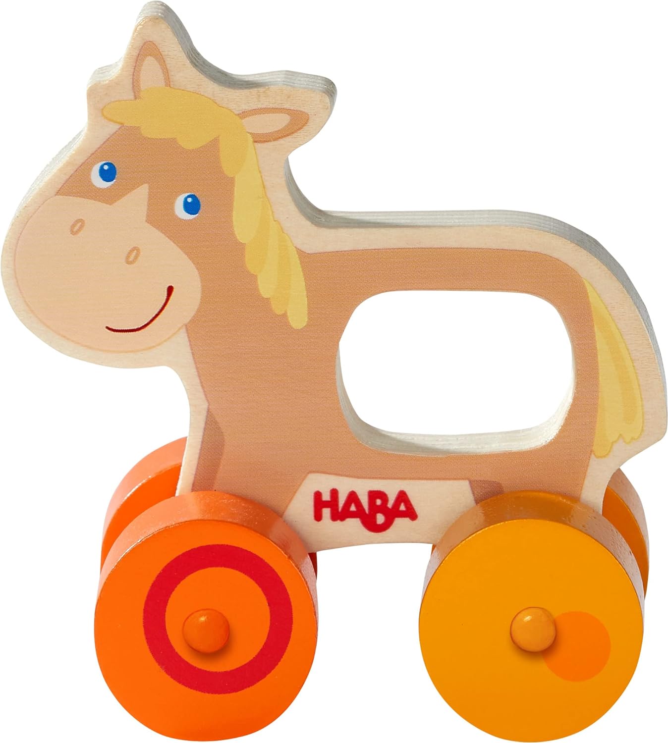 Jucărie de împins din lemn Haba - Cal
