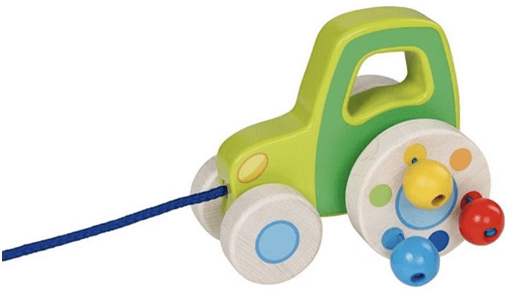 Jucărie pentru tragere din lemn  Goki - Tractor