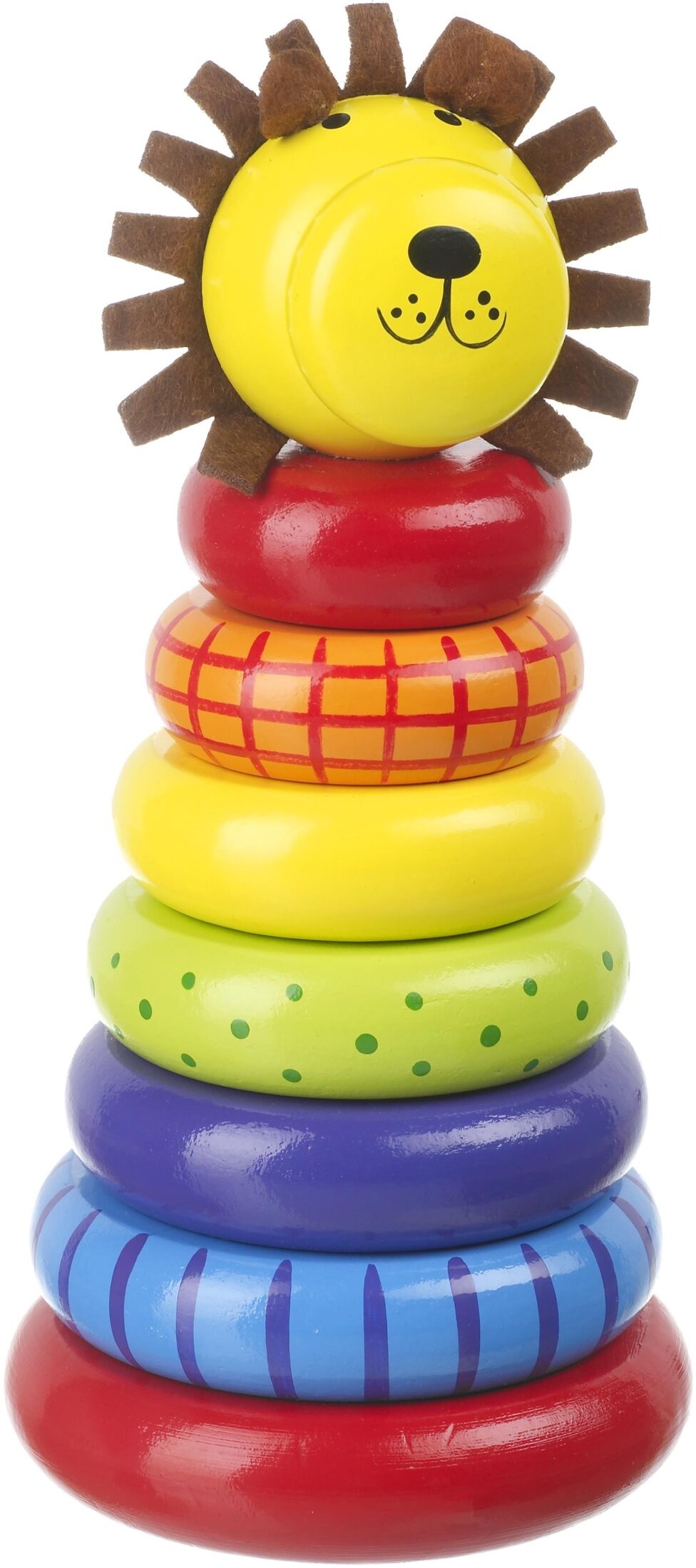 Jucărie din lemn pentru înșiruit Orange Tree Toys - Leu