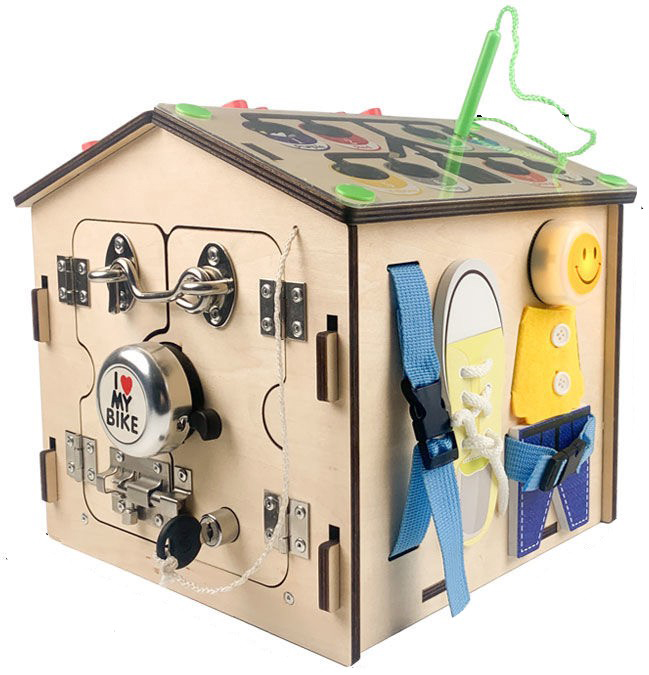 Casă din lemn cu activități Acool Toy - Busyboard