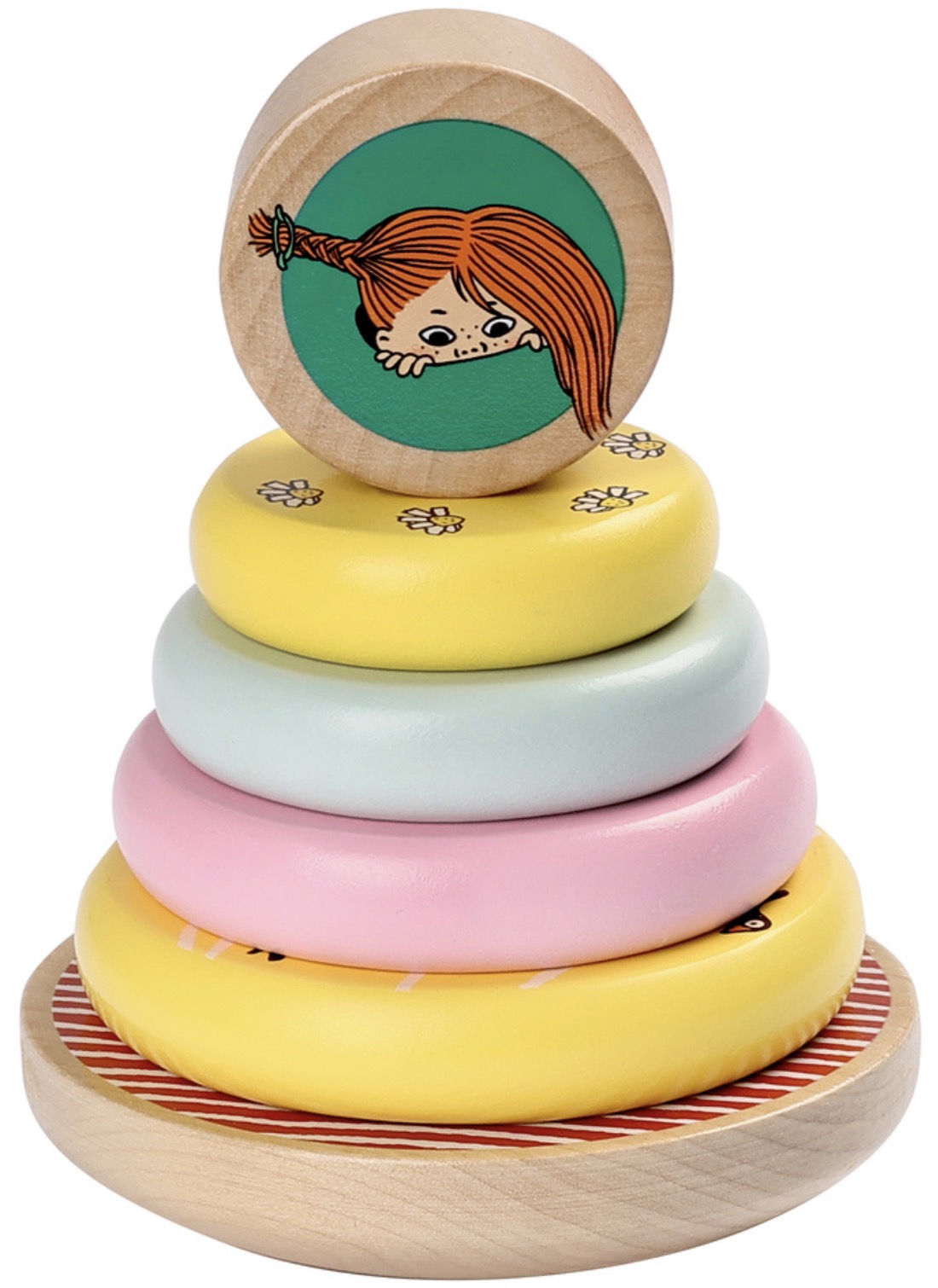 Turn de lemn cu inele Pippi - Pippi Șosețica