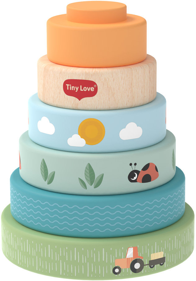 Turn de stivuire din lemn Tiny Love – Farmers Funday