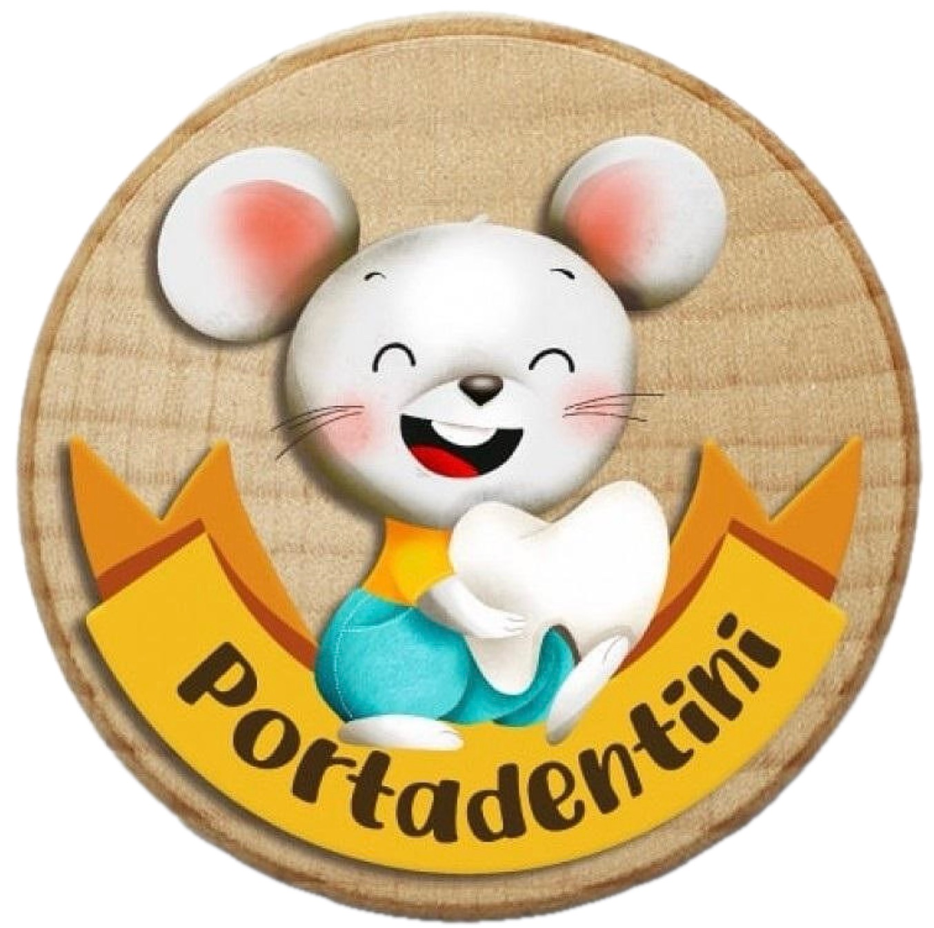Cutie de dinți din lemn Dekori - Șoricel