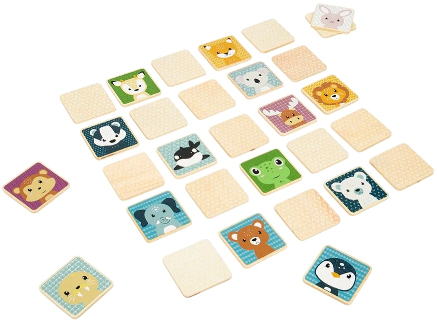 Joc de memorie din lemn Bigjigs - Animale