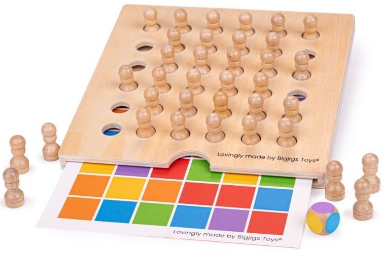 Bigjigs Joc de memorie din lemn - Memo colorat
