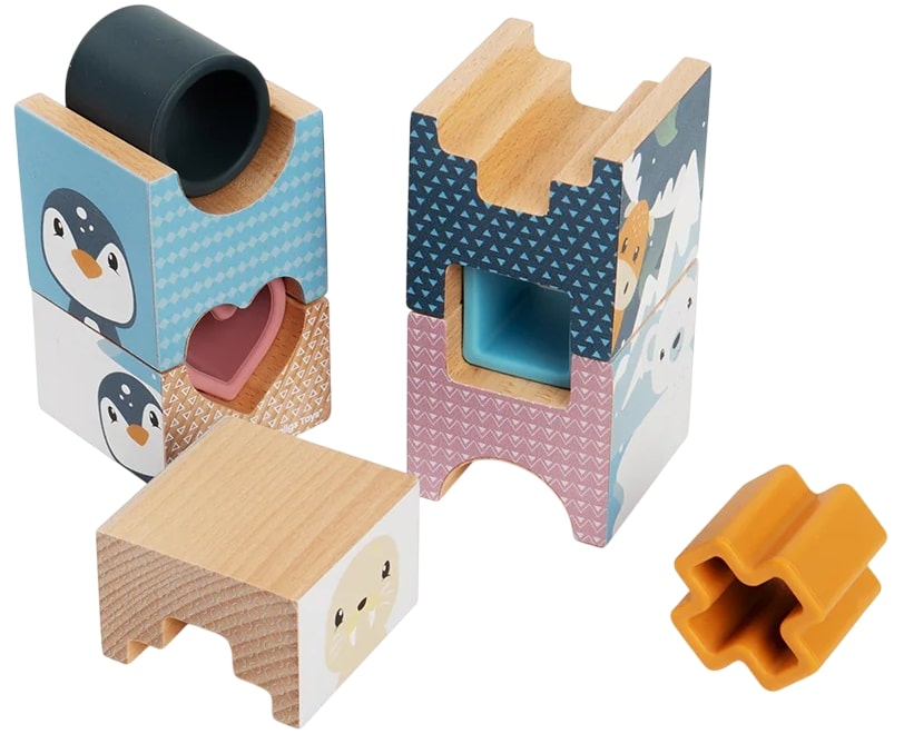 Puzzle din șnur din lemn Bigjigs - Arctic