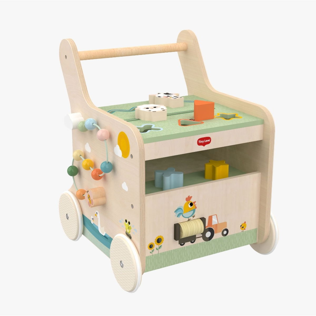 Premergător din lemn Tiny Love – Farmers Funday, 12 luni+