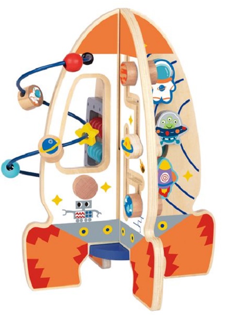 Rachetă de activitate din lemn Tooky Toy