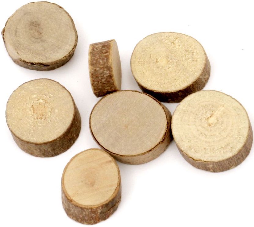 Discuri de lemn Em art - 1-1.5 x 0.5 cm, 20 g