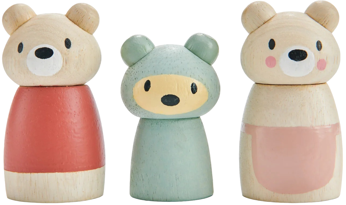 Figurine din lemn Tender Leaf Toys - Ursuleți