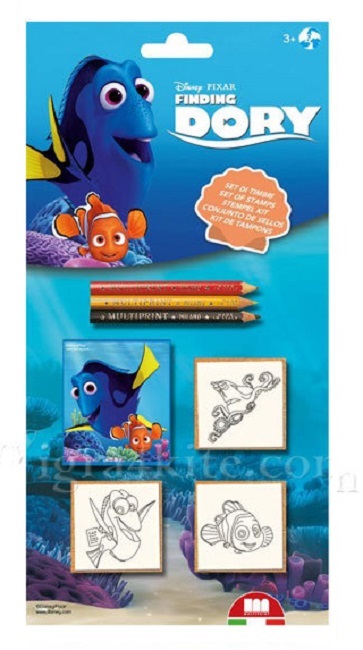 Disney - in cautarea lui Dory ștampile din lemn, 3 bucati