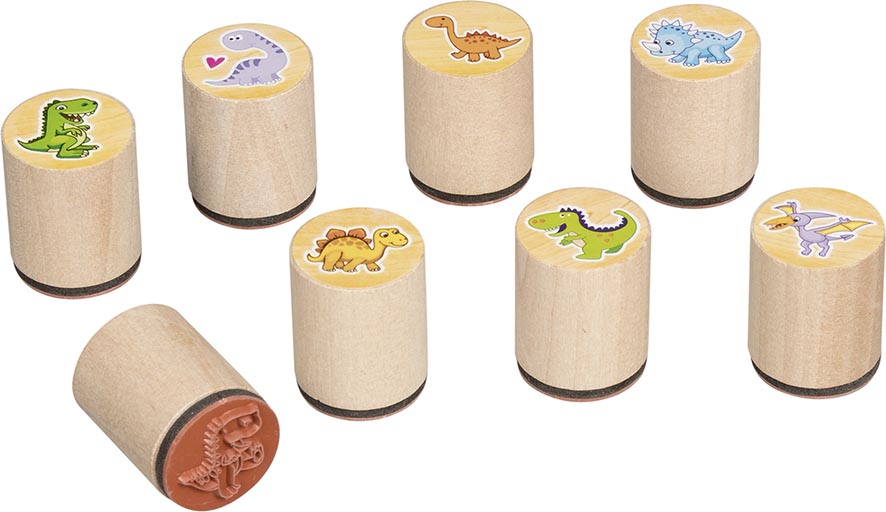 Stampile din lemn Goki - Dinozaur, gama larga