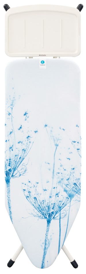 Masă de călcat Brabantia - Cotton Flower, 124 x 45 cm, cu suport pentru generator de abur