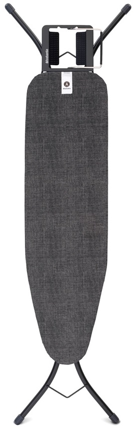 Masă de călcat Brabantia - Denim Black, cu suport pentru fier de călcat, 110 x 30 cm