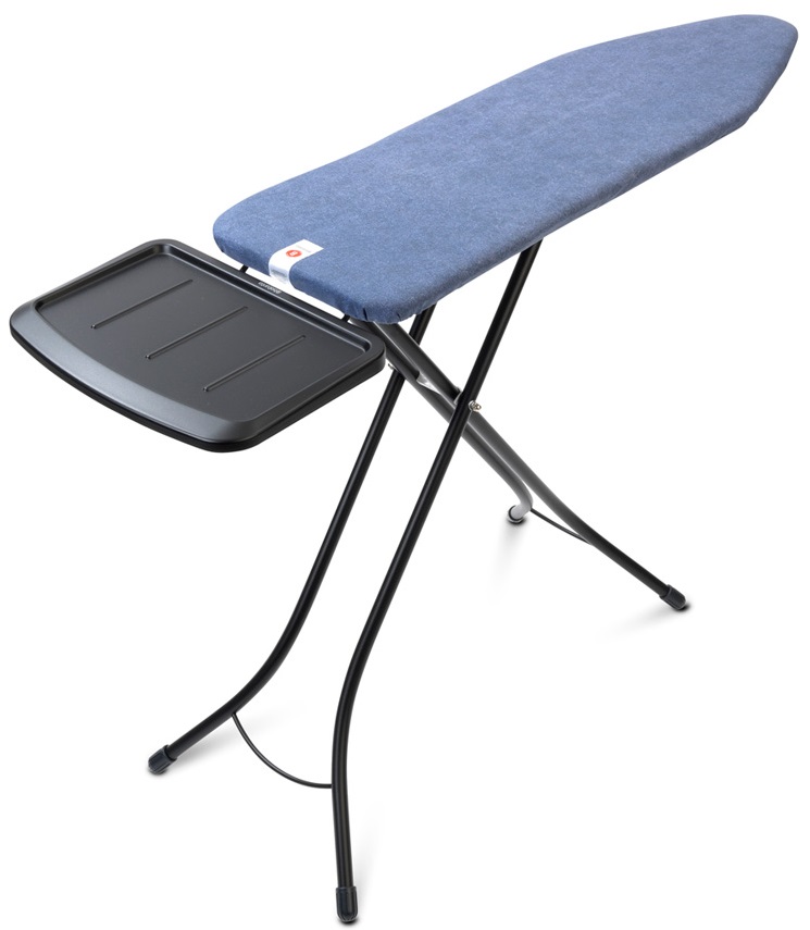 Masă de călcat cu suport pentru generator de abur Brabantia - Denim Blue, B 124 x 38 cm