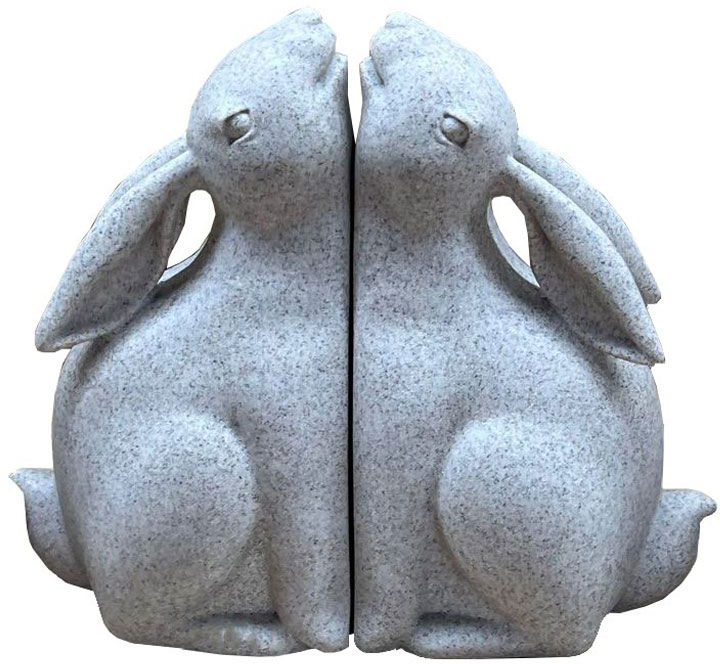 Suport de cărți decorativ Maison - Bun Bun, iepurași, 2 piese, bej