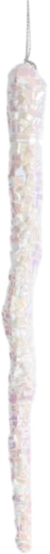 Decorare Eurolamp - Stalactită acrilică, 23 cm, perlă albă