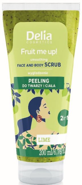 Delia Fruit Me Up! Scrub pentru față și corp, lime, 200 ml