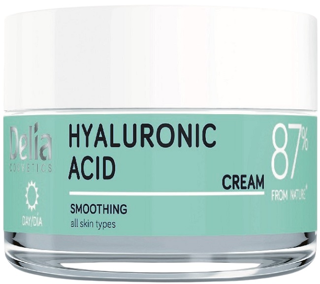 Delia Cremă de față de zi cu acid hialuronic pentru netezire, 50 ml