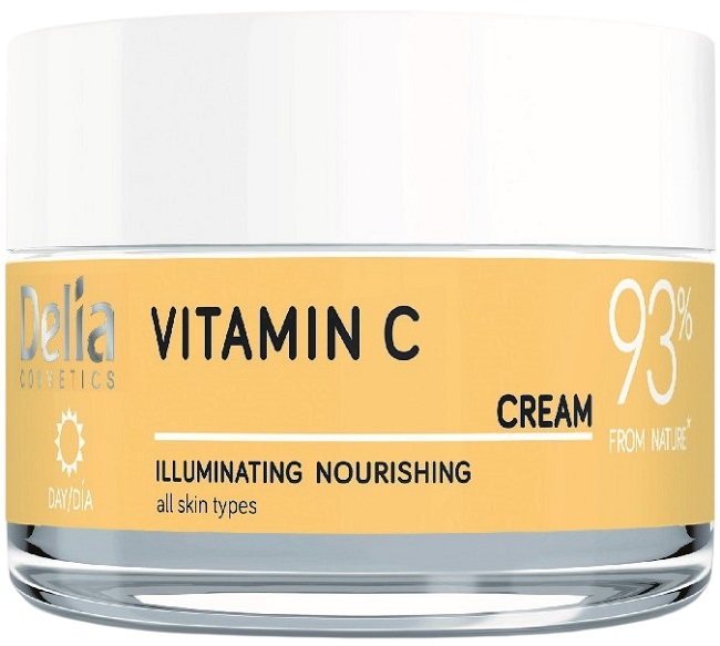 Delia Cremă de față de zi iluminatoare cu vitamina C, 50 ml