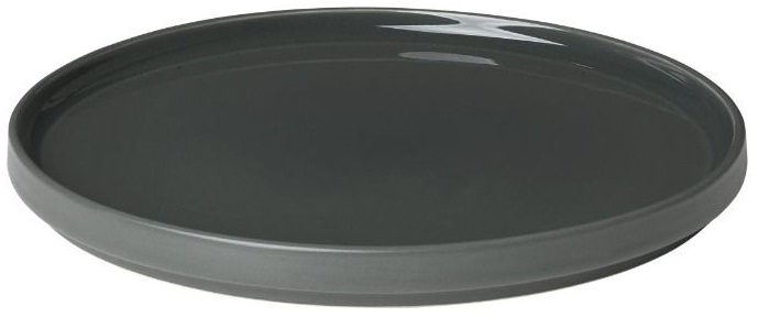 Farfurie de desert Blomus - Pilar, 20 cm, gri-verde
