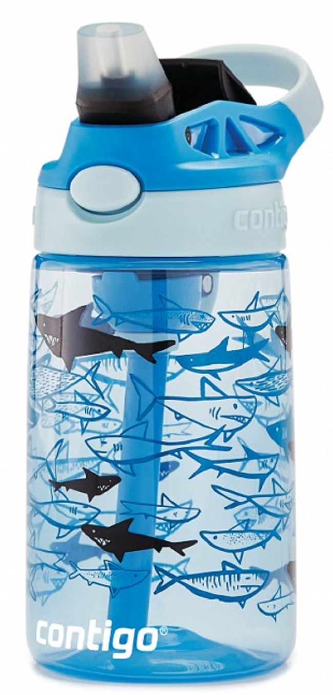 Sticla pentru copii Contigo Cleanable Sharks, 420 ml, albastra
