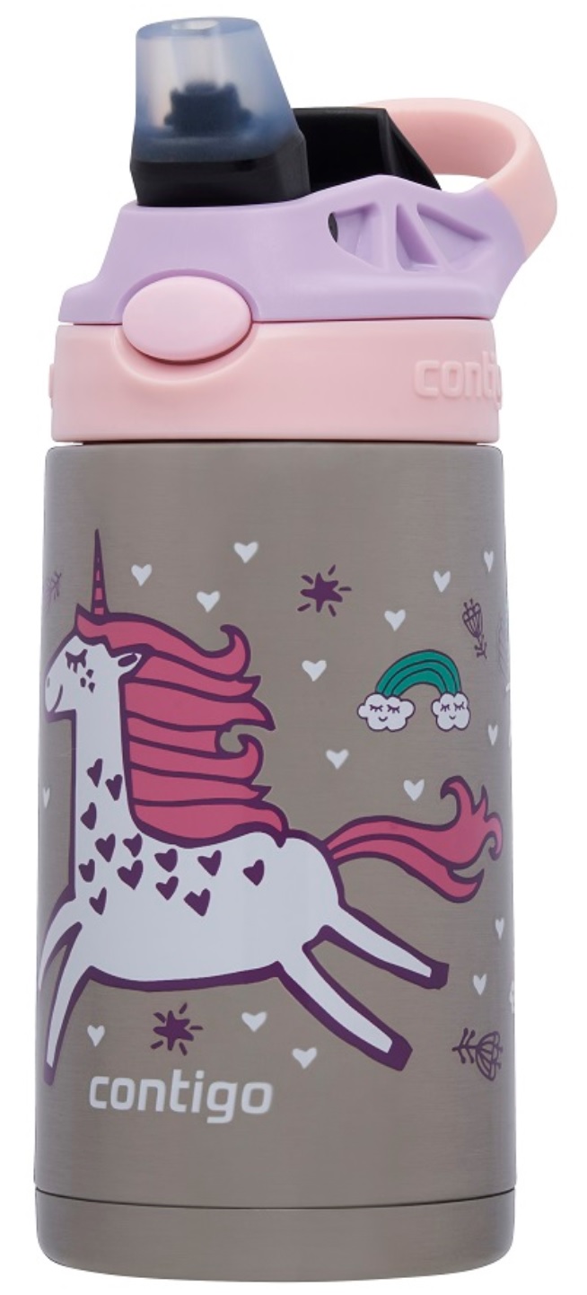 Sticlă de apă pentru copii Contigo Easy Clean - Flying Unicorn, 380 ml