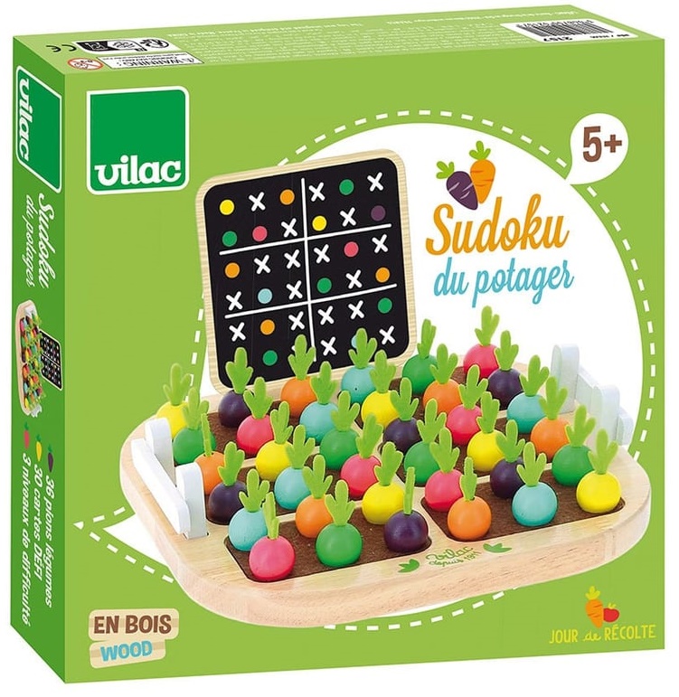 Joc de lemn pentru copii Vilac - Sudoku de legume