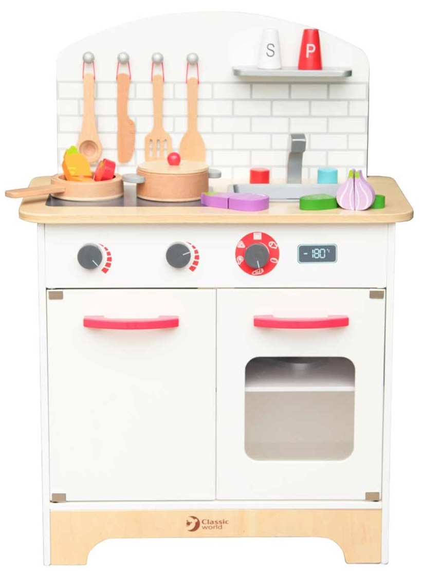 Cutie din lemn pentru copii Classic World - Cu accesorii