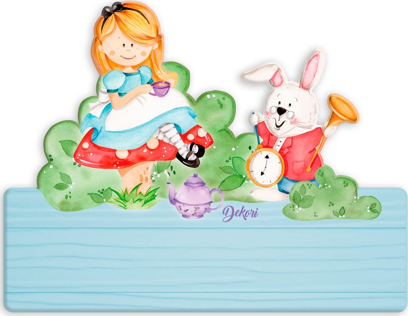 Tabel din lemn  Haba - Alice, nume cu litere bulgare