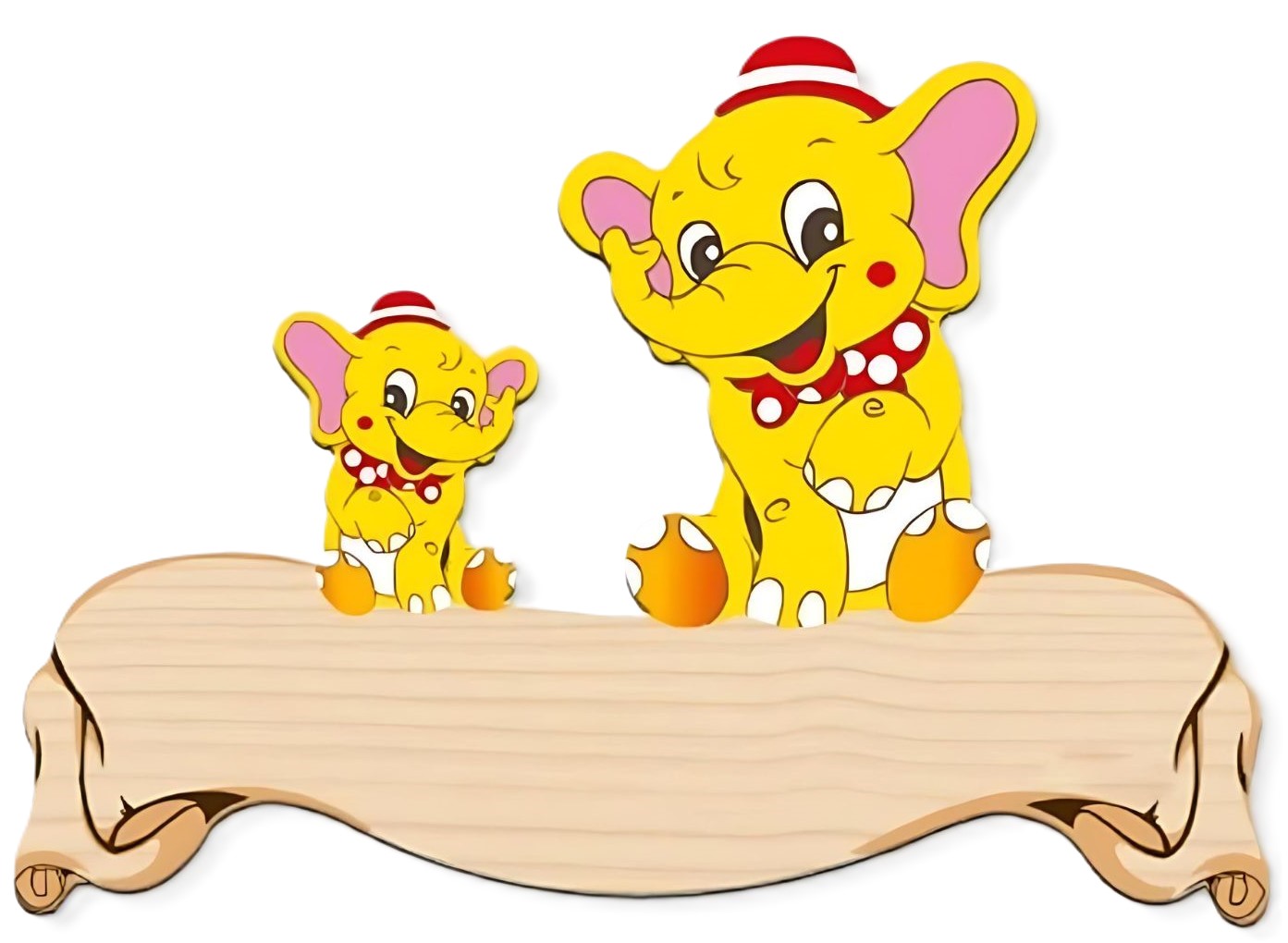 Tabel din lemn  Haba - Pui de elefant