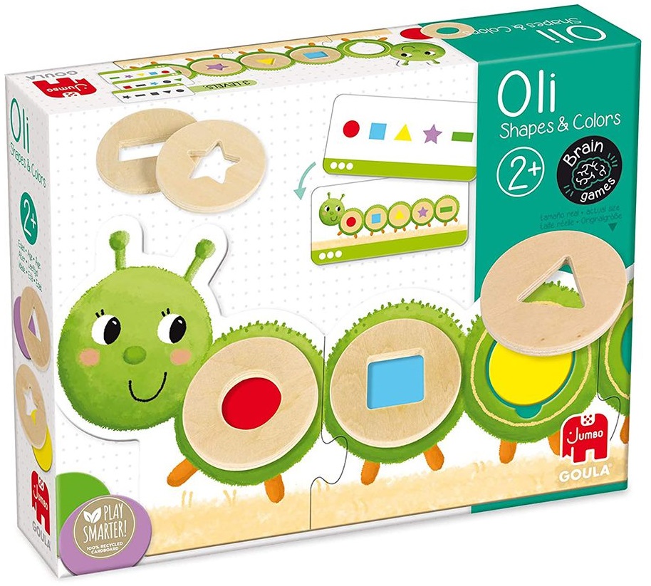 Joc pentru copii Goula - puzzle Caterpillar, forme și culori