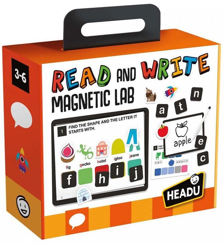 Joc pentru copii Headu - Citește și scrie, Laborator magnetic (limba engleză)