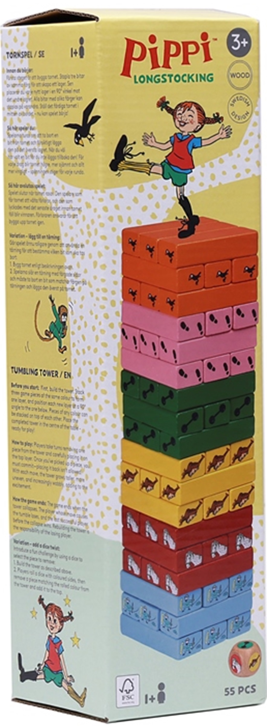 Joacă de copii Pippi - Jenga, Pippi Șosețica