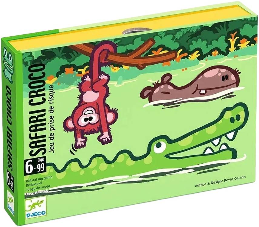 Joc de cărți pentru copii Djeco - Safari cu crocodili
