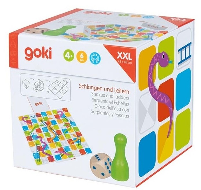 Joaca de copii  XXL Goki - Șerpi și scări într-un cub