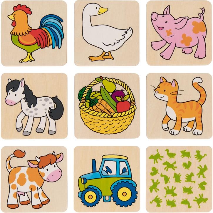 Goki Joc de memorie pentru copii - Farm Animals II