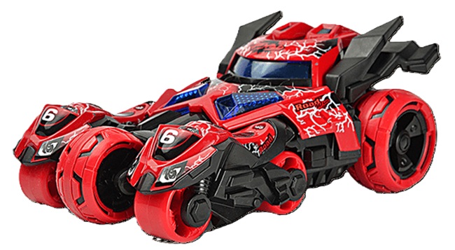 Joaca de copii 3 în 1 Raya Toys - Mașină transformatoare, roșie