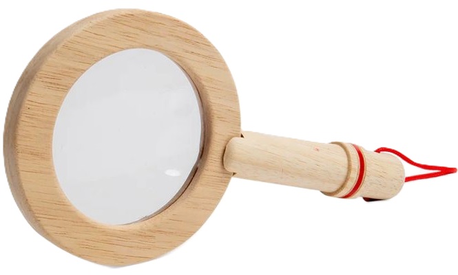 Jucărie pentru copii  Bigjigs - Lupă cu mâner din lemn